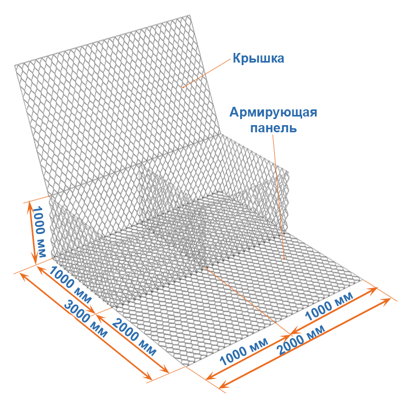 Габион с армопанелью ГСИ-КА фото